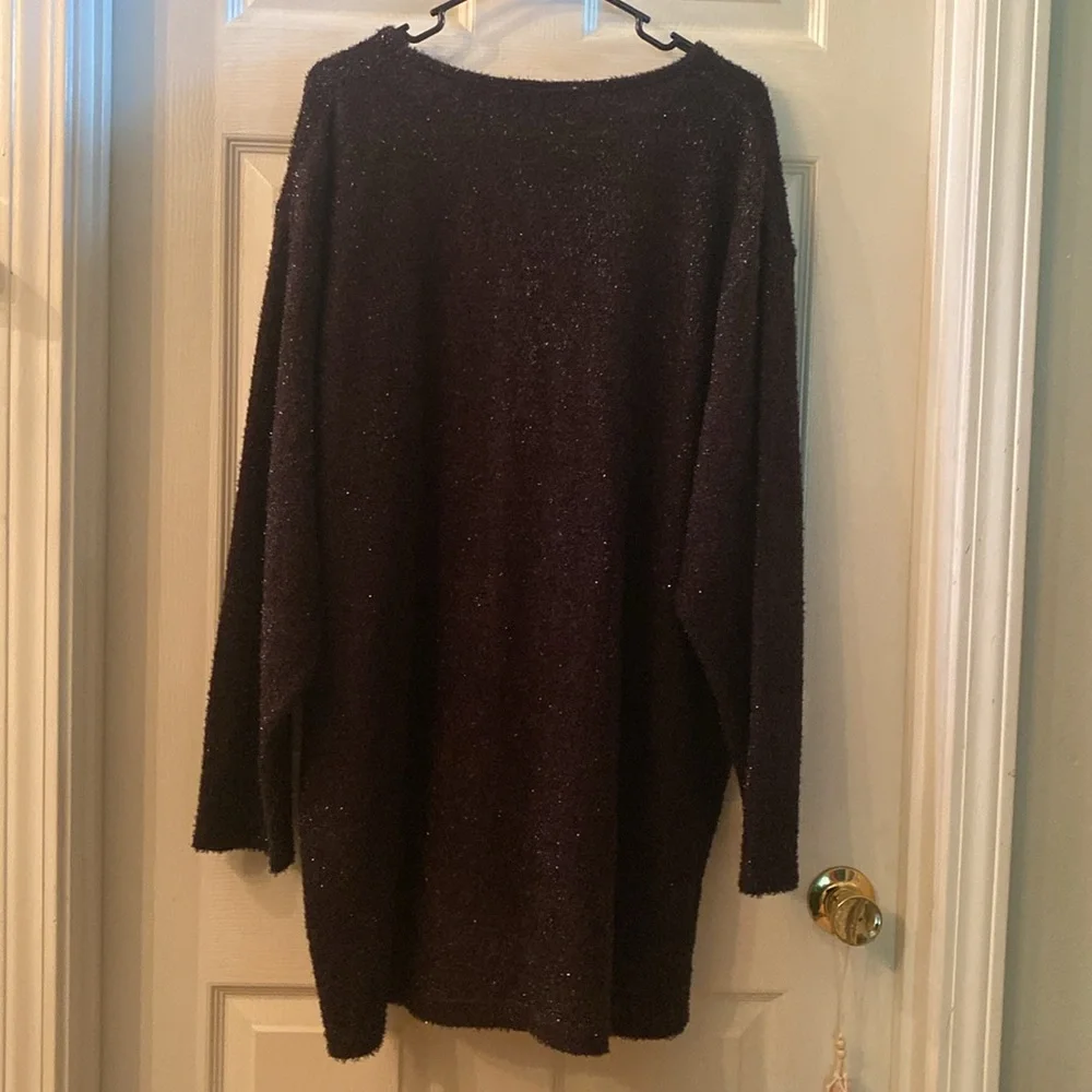 VINTAGE Delta Burke Black Glittery Sparkly Knit Top NWT - Picture 8 of 11